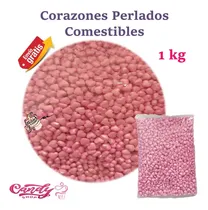 Comprar Corazones Comestibles 1 Kg Nacaradas Perladas Varios Tonos