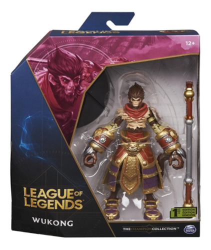 Figura De Acción League Of Legends. Wukong 15 Cm. Spin Maste