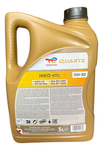 Aceite Total Htc 5w30 5 Litr.cumple Psa B71-2297 -b71 -2290
