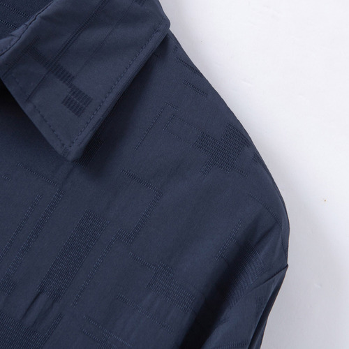 Blusa Para Hombre De Color Liso Con Pecho Creativo Y Solapa