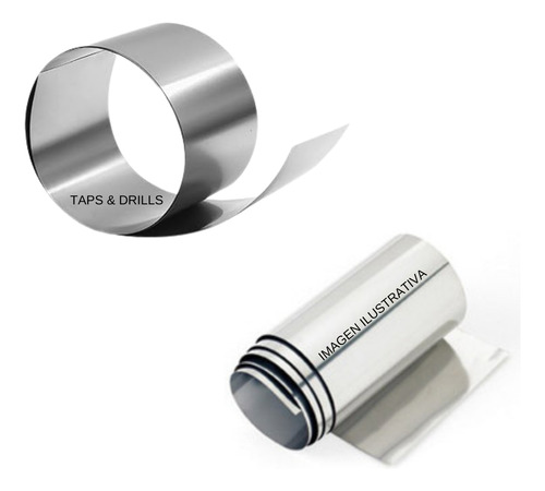 Rollo De Laina De Acero Calibre 0.006 (.152 Mm), 6x100 PuLG