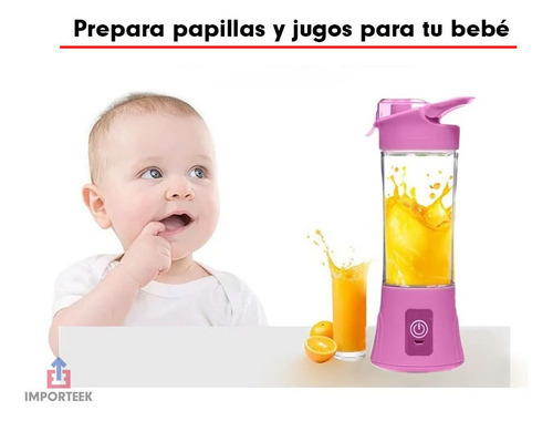. Mini Vaso Licuadora Procesadora Portatil Usb Recargable