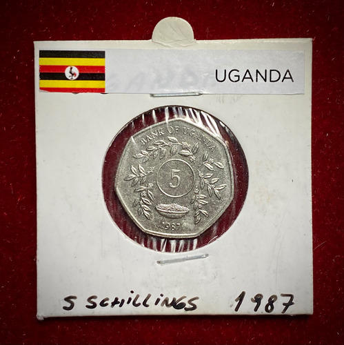 Moneda 5 Shillings Uganda 1987 