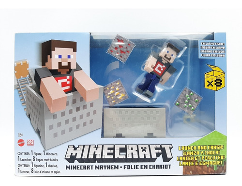 Set Minecraft Update Acuatico 3en1 Articulados 12cm