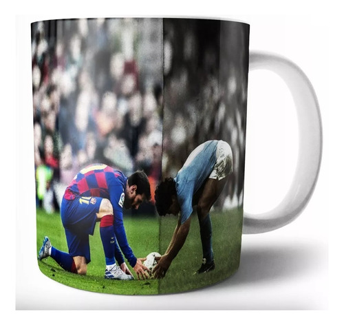 Taza De Cafe Ceramica Argentina Messi Maradona Futbol