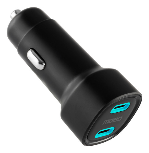 Cargador Mobo Carga Rápida Potent 2 Puertos Usb-c Negro 40w