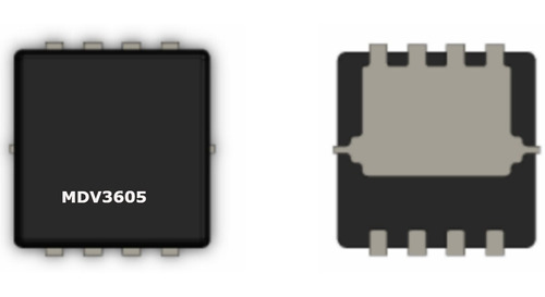 Mosfet De Zanja De Canal P Mdv3605 V3605 Qfn-8 Chipset