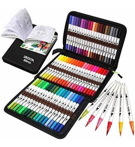 Marcadores De Arte Para Colorear 50 Colores Pinta Doble Zscm