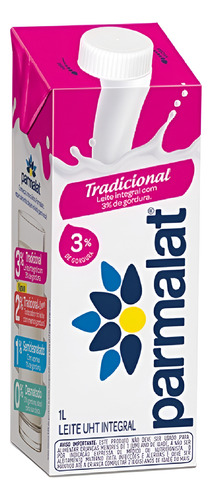 Leite Uht Parmalat Integral 1 Litro - 12 Unidades