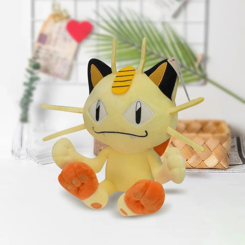 Peluche De Peluche Meowth For Sentarse Con Dibujos Animados