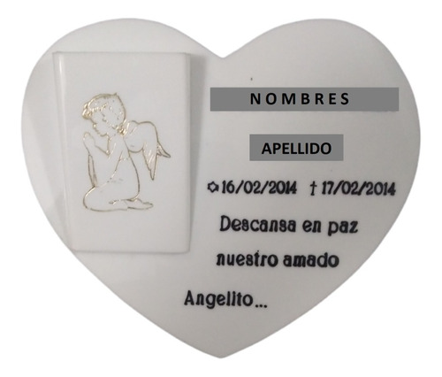 Placa De Acrílico N° 22  De 21 X 19 Cm, Artículo Funerario, 