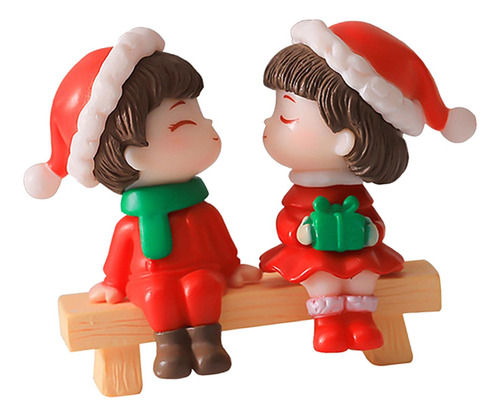 2 Figuras De Pareja Navideñas, Estatuas De Pareja, Sesión