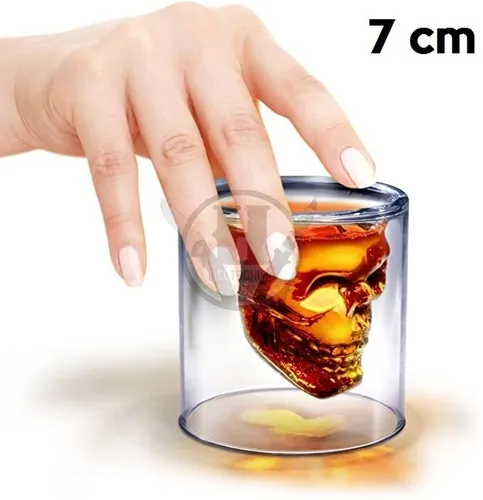Vaso Skull Chico Calavera Creneo Vidrio Tragos Alcohol Glass