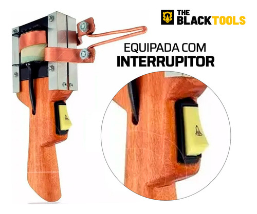 Ferro De Solda Estanhador Profissional Pistola Madeira Envernizada 550w 220v The Black Tools
