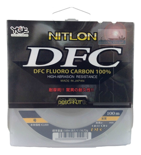 Linha Fluorcarbono 100 Metros Ygk Nitlon Dfc 4lb (0,181mm)