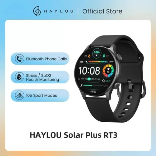 Imagen 2 de 8 de Smartwatch Haylou LS16 1.4" caja negra, malla negra
