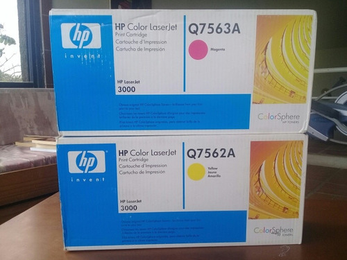 Cartuchos Hp Color Laserjet 3000 Q7563a Y Q7562a 