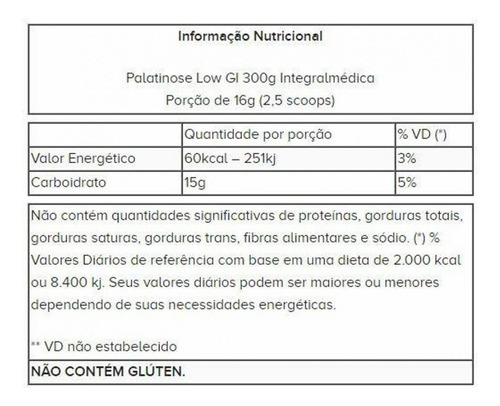 Palatinose (300g) - Sabor: Neutro Neutro