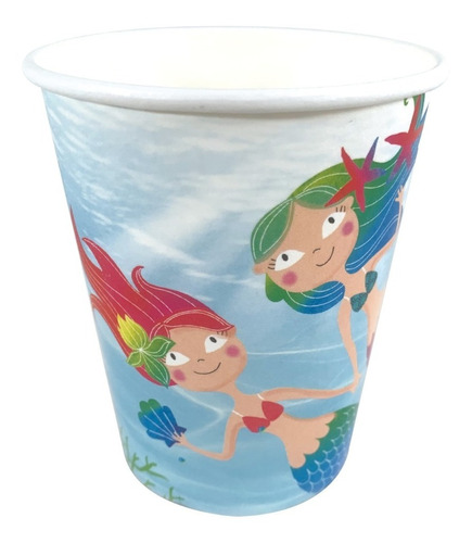 Vaso Polipapel Sirenira  X6 Unidades