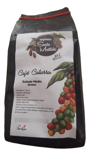 Cafe Caturra Orgánico En Grano Especialidad 500 Gr 84 Ptos.