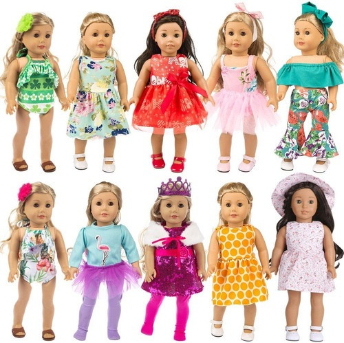 Kit 10 Conjuntos Boneca American Girl Reborn Our Generation