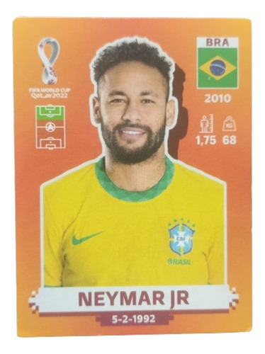 Figurita Bra16 Brasil Neymar Mundial Qatar 2022