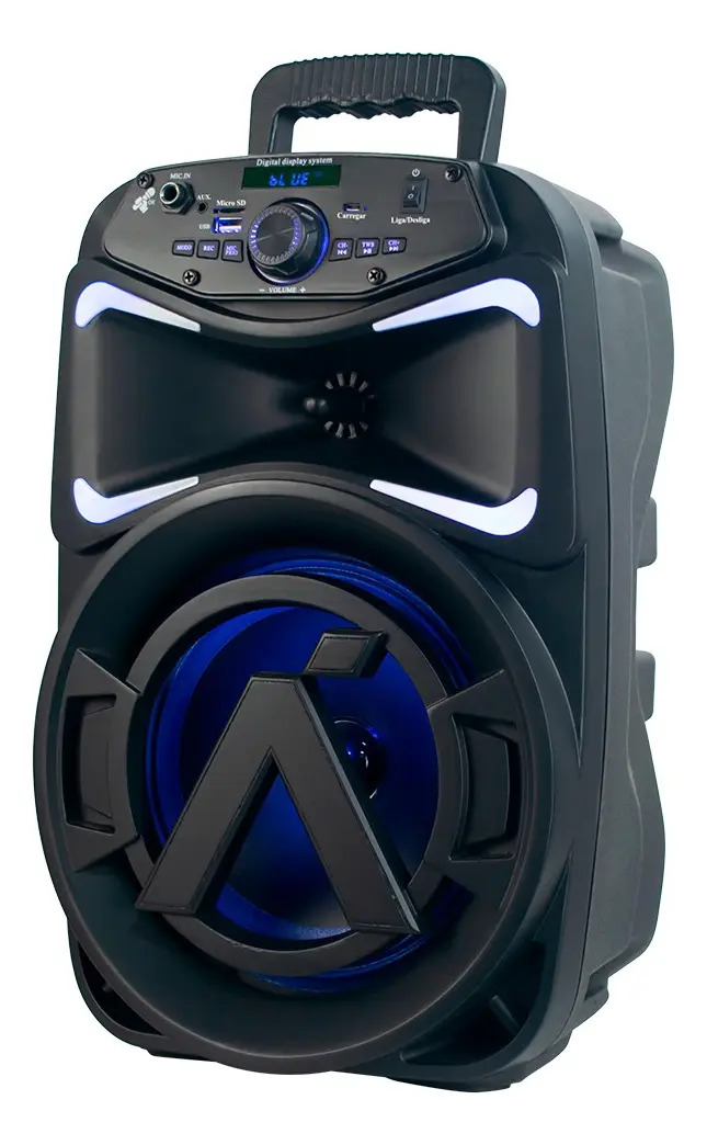 Caixa De Som Portátil Bluetooth 250w Cor Preto Aquário Hype 250