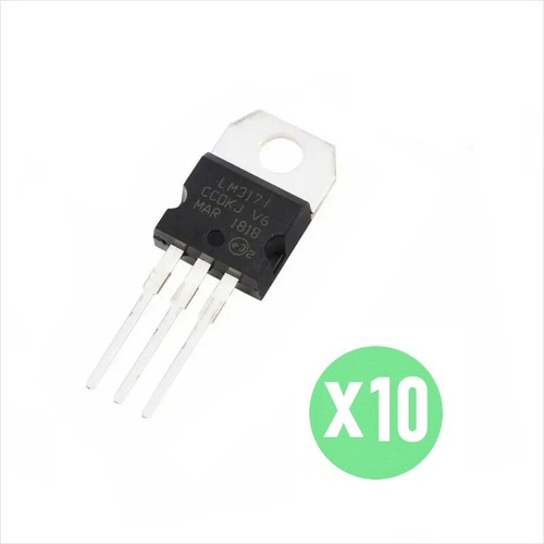 10 X Lm317 Lm317t Regulador Lineal Voltaje Positivo To-220