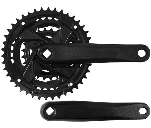 Pedivela Triplo 24-34-42 Mtb 170mm Alumínio De Bike Preto