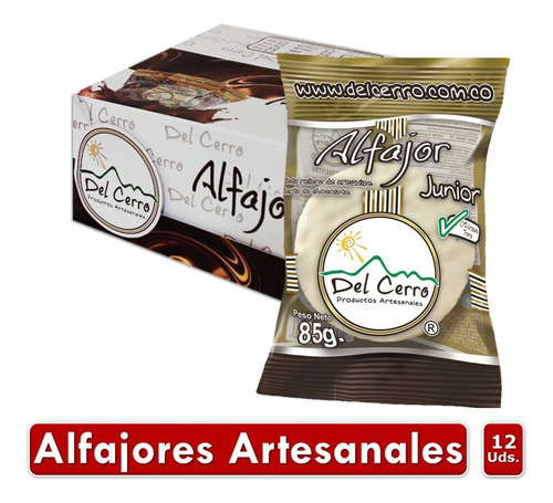 Alfajor Del Cerro 85gr Blanco Display X 12 Unidades