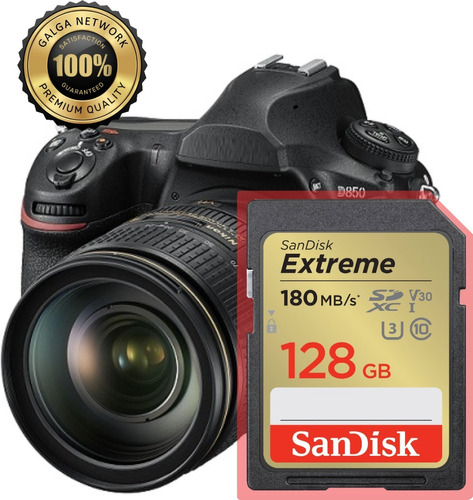 Tarjeta Memoria Sandisk Sd Extreme 128gb V30 C10 U3 180mb/s