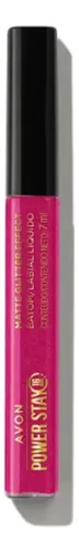 Batom líquido Avon Power Stay Glitter Effect cor Magenta Reluzente