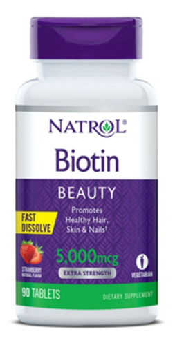 Natrol Biotina 5000 Mcg 90 Tabletas Sfn