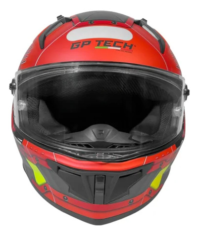 Capacete Gp Tech Pilot Star Trek Fosco Vermelho Vermelho Lisa 61