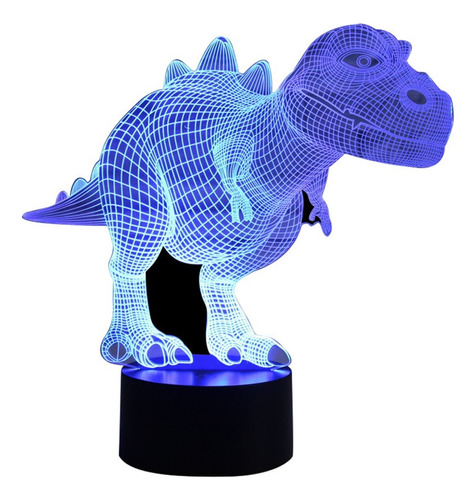 Lámpara De Noche J 3d Dinosaur Para Niños, Led, Que Cambia D