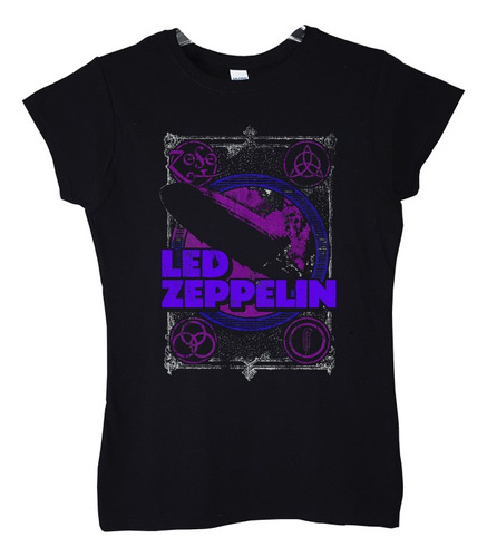 Polera Mujer Led Zeppelin Colores Zeppelin Rock Abominatron