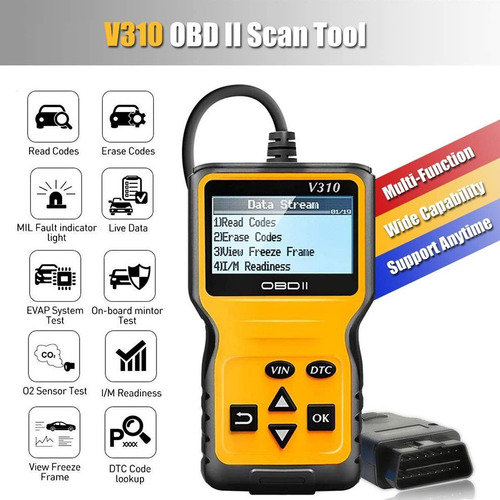 Imagen 2 de 8 de Escaner Lcd Automotriz Obd2 V310 Para Vehículo Desde 1996