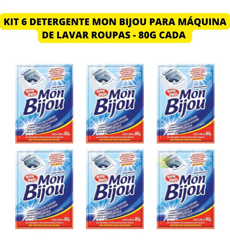 Kit 6 Und Mon Bijou Detergente Para Máquina De Lavar Roupas