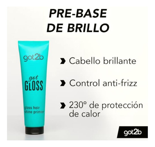 Got2b Pre-base De Brillo Para Cabello Got Gloss 150ml