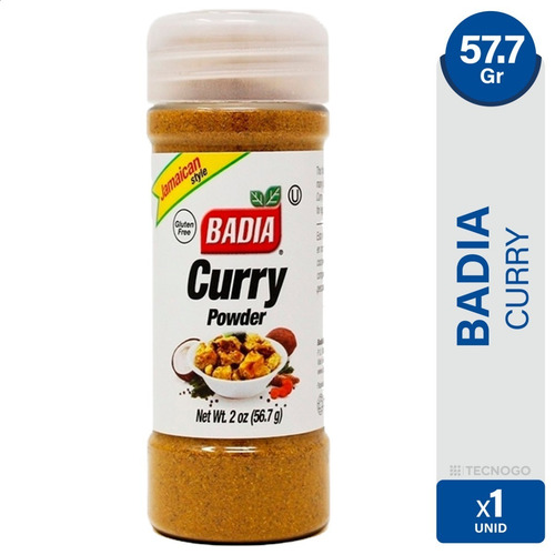 Curry 56.7g Badia - Libre De Gluten Producto Kosher