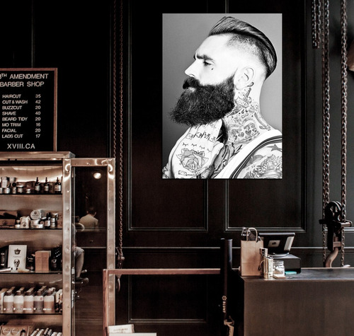 Cuadro 20x30cm Barber Shop Estilista Modelo Peluqueria Shave