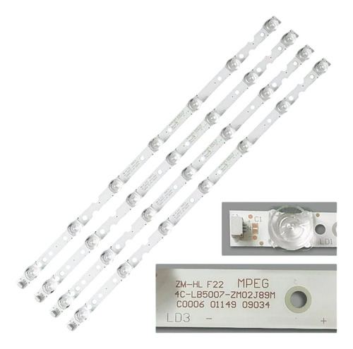 Kit 4 Tiras Led Tcl 50a423 Nuevo 7led 6v Xy-314 Original