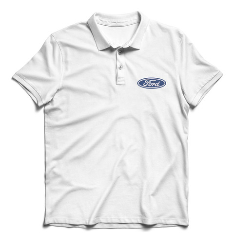 Remera Polo Chomba Regalo Hombre Caballero Bordada Logo Ford