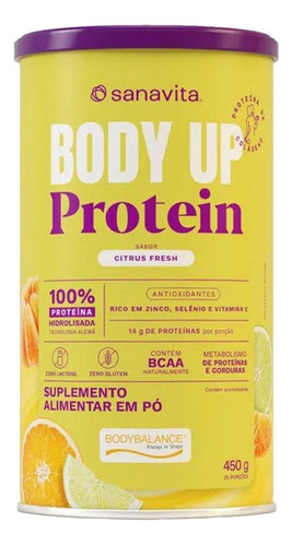 Body Protein Up Sanavita Sabor Frutas Cítricas 450g Sabor Citrus