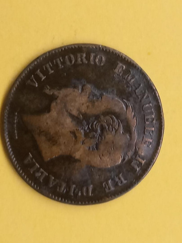 Moneda, Italia, Vittorio Emanuele Ii, 5 Centesimi, 1861, Mb-