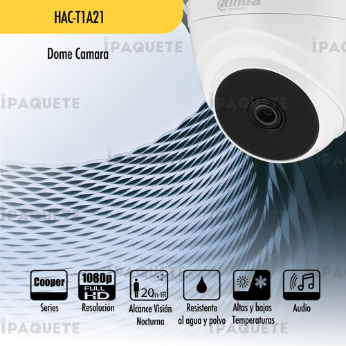 Cámara De Seguridad Dahua 2mp Domo Full Hd Dvr Xvr Cctv