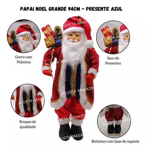 Enfeite Natal Boneco Papai Noel - Bom Preço Magazine