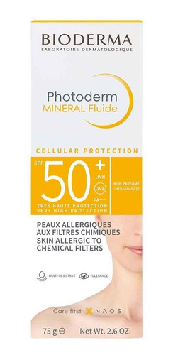 Bioderma Photoderm Mineral Fluide Allergic Skin Spf50+ 75g