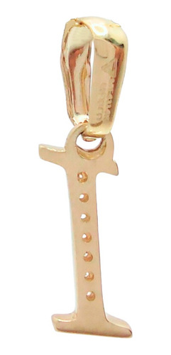 Dije Inicial Letra I Oro 14k Tamaño 2cm + Cadena De Regalo