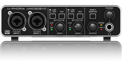 Interfase Behringer U-phoria Umc202hd